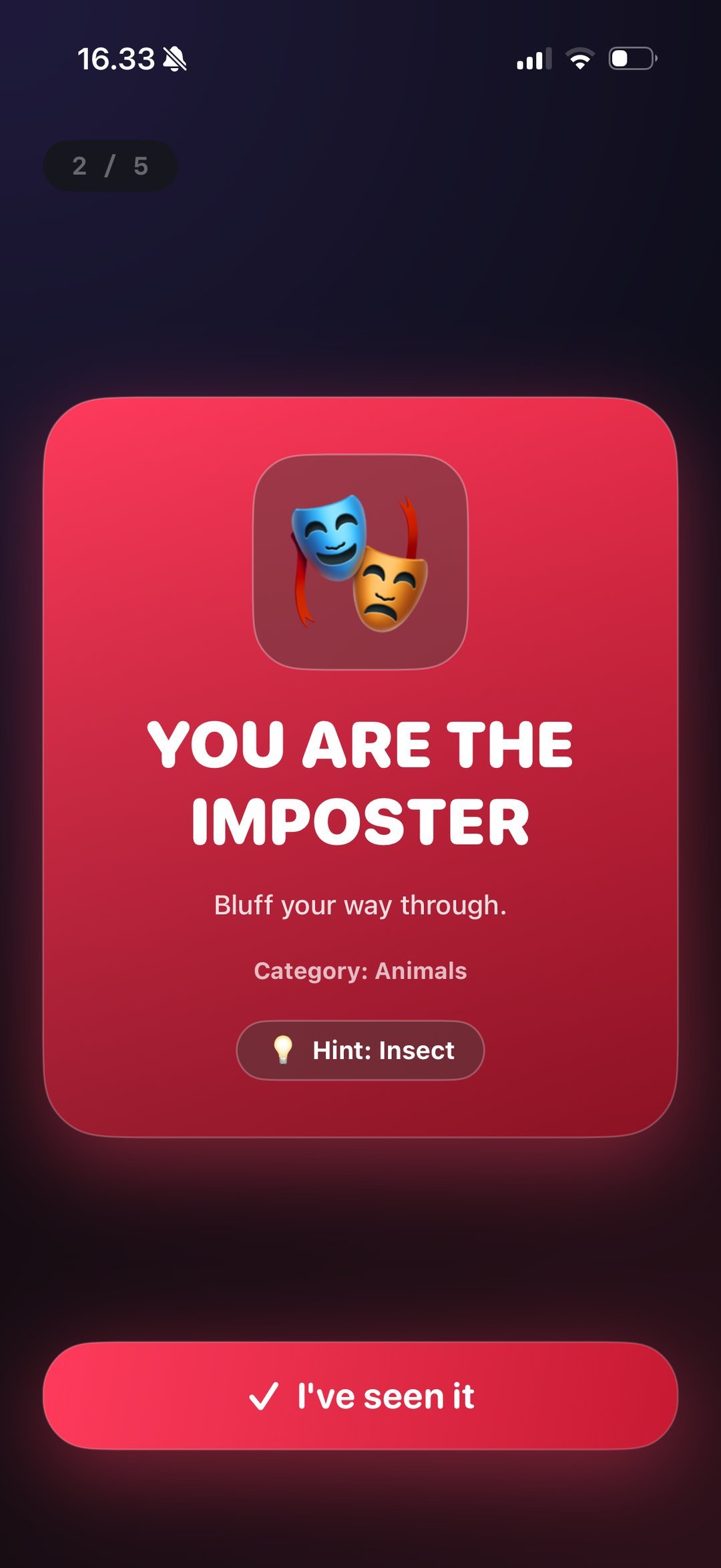 Imposter-spillet i Dronk — du er bedrageren