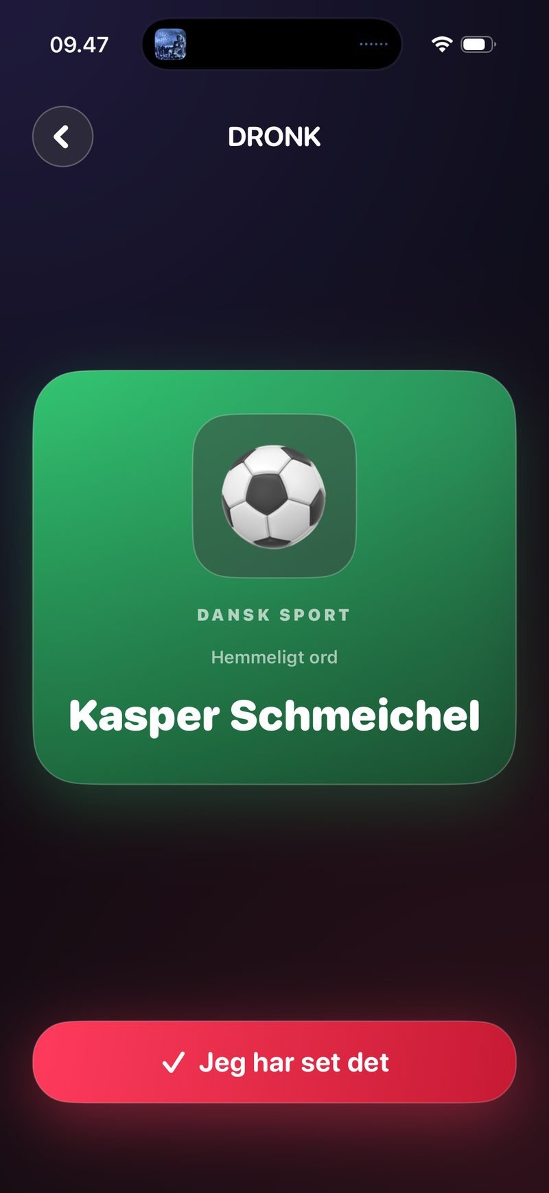 Dansk sport-kategorien i Dronk — det hemmelige ord Kasper Schmeichel