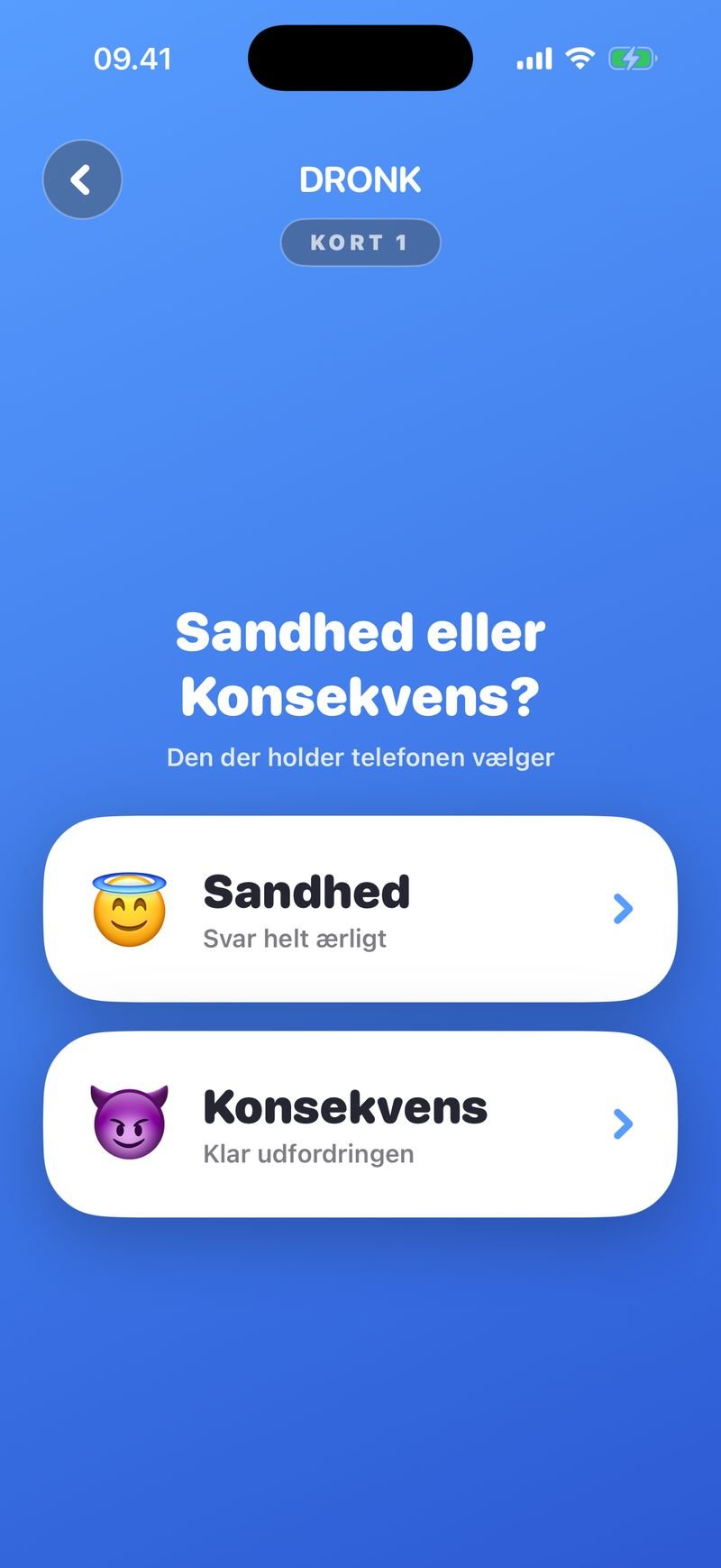 Sandhed eller Konsekvens i Dronk — vælg mellem sandhed og konsekvens