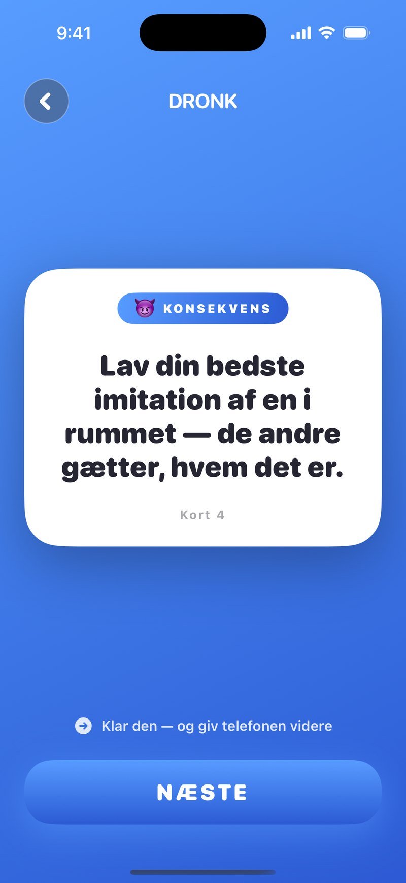 Sandhed eller konsekvens i Dronk: en konsekvens på skærmen